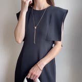 ブラック | FILLOU スクエアスリーブタイトワンピース【ペチスカートセット】 | JUNOAH