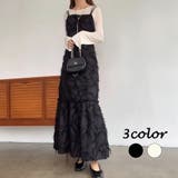 FILLOU ジャガード裾フレアキャミワンピース | JUNOAH | 詳細画像1 