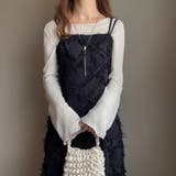 FILLOU ジャガード裾フレアキャミワンピース | JUNOAH | 詳細画像2 