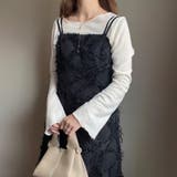 FILLOU ジャガード裾フレアキャミワンピース | JUNOAH | 詳細画像3 