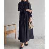 FILLOU フリルカラーフレアワンピース | JUNOAH | 詳細画像4 