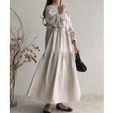 FILLOU フリルカラーフレアワンピース | JUNOAH | 詳細画像8 