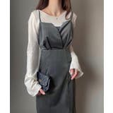 FILLOU フロントデザインぺロアキャミワンピース | JUNOAH | 詳細画像11 