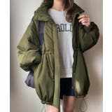 カーキ | FILLOU 中綿スタンドネックドロストコート | JUNOAH
