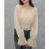 CENEA 2way袖リボンスクエアネックブラウス | JUNOAH | 詳細画像1