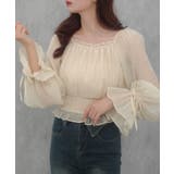 アイボリー | CENEA 2way袖リボンスクエアネックブラウス | JUNOAH