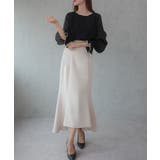 CENEA バイカラーキャンディースリーブシアーブラウス | JUNOAH | 詳細画像7