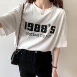 カラーロゴプリントTシャツ 韓国ファッション | JUNOAH | 詳細画像4