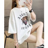 プリントビッグTシャツ 韓国ファッション 春 | JUNOAH | 詳細画像8 