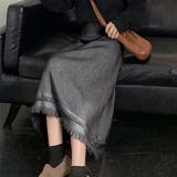 裾フリンジロングスカート | JUNOAH | 詳細画像6 