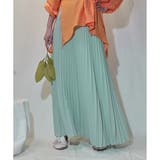 ライトグリーン | プリーツロングスカート スカート プリーツ 韓国ファッション | JUNOAH