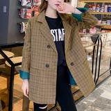 チェック柄テーラードジャケット 韓国ファッション | JUNOAH | 詳細画像5