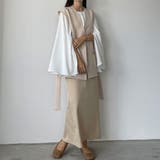 Louere ノーカラーVネックベルト付きベスト | Louere | 詳細画像6