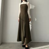 モカ | Louere フレアラッフルキャミワンピース | Louere