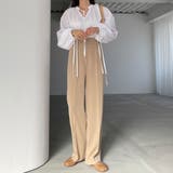 Louere ベルト付きアシンメトリーハイウエストパンツ | Louere | 詳細画像13 