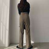 Louere ベルト付きアシンメトリーハイウエストパンツ | Louere | 詳細画像18 