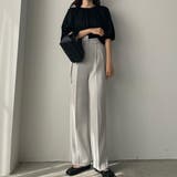 Louere ベルト付きアシンメトリーハイウエストパンツ | Louere | 詳細画像20 