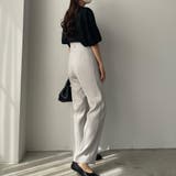 Louere ベルト付きアシンメトリーハイウエストパンツ | Louere | 詳細画像25 