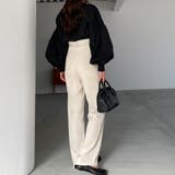 Louere ベルト付きアシンメトリーハイウエストパンツ | Louere | 詳細画像4 