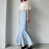 ブルー | Louere シアーマーメイドスカート | Louere