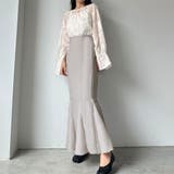 グレージュ | Louere シアーマーメイドスカート | Louere