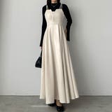 アイボリー | 【選べる】デザインフレアキャミワンピース（フレア／Iライン／マーメイド） | Louere