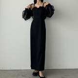 Aブラック | 【選べる】デザインフレアキャミワンピース（フレア／Iライン／マーメイド） | Louere