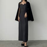 Aチャコール | 【選べる】デザインフレアキャミワンピース（フレア／Iライン／マーメイド） | Louere