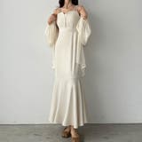 Bアイボリー | 【選べる】デザインフレアキャミワンピース（フレア／Iライン／マーメイド） | Louere