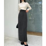 Louere 裏起毛ヘリンボーンタイトラップ風スカート | Louere | 詳細画像12 