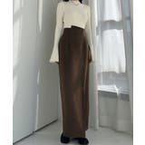 Louere 裏起毛ヘリンボーンタイトラップ風スカート | Louere | 詳細画像17 