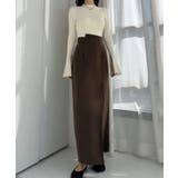 Louere 裏起毛ヘリンボーンタイトラップ風スカート | Louere | 詳細画像18 