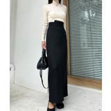 Louere 裏起毛ヘリンボーンタイトラップ風スカート | Louere | 詳細画像6 