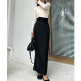 Louere 裏起毛ヘリンボーンタイトラップ風スカート | Louere | 詳細画像7 