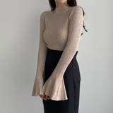 Louere フレアスリットスリーブハイネックリブニット | Louere | 詳細画像12