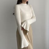 Louere フレアスリットスリーブハイネックリブニット | Louere | 詳細画像4