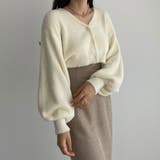 Louere パフスリーブショートニットカーディガン | Louere | 詳細画像6
