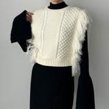 アイボリー | Louere フリンジニットベスト | Louere