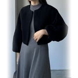 ブラック | Louere コクーンスリーブショートブルゾン | Louere