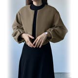 ダークベージュ | Louere コクーンスリーブショートブルゾン | Louere