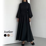 Louere ハイネックボリュームスリーブフレアワンピース | Louere | 詳細画像1