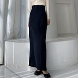 ネイビー | Louere ツイードハイウエストペンシルスカート | Louere