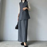 Louere ベスト＋ハイウエストペンシルスカートセットアップ | Louere | 詳細画像11 