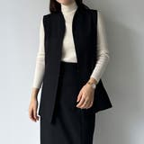 ブラック | Louere ベスト＋ハイウエストペンシルスカートセットアップ | Louere