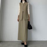 Louere ベスト＋ハイウエストペンシルスカートセットアップ | Louere | 詳細画像9 