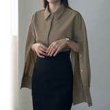 モカ | Louere オーバーサイズ袖スリットシャツ | Louere