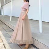 Louere 	裾パイピングチュールフレアスカート【ペチスカートセット】 | Louere | 詳細画像30 