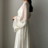 louere 【ペチコートset】シアーティアードワンピース | Louere | 詳細画像8 