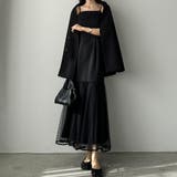 Louere 裾シアーチュールマーメイドキャミワンピース | Louere | 詳細画像2 