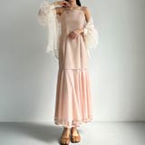 ピンク | Louere 裾シアーチュールマーメイドキャミワンピース | Louere